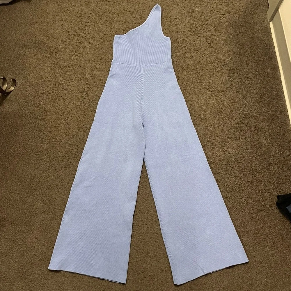 Free People Beach Waverly Ribbed One Shoulder Jumpsuit